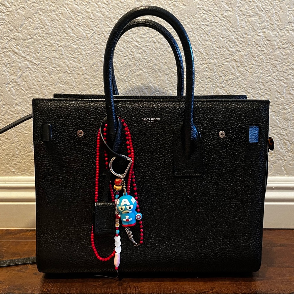 Saint Laurent | Grained Calfskin Small Sac De Jour - Black great condition
